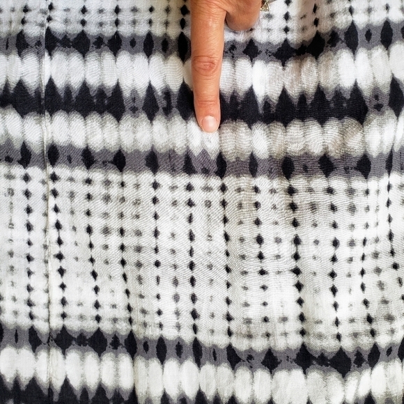 Flynn Skye The Market Maxi Dress Black White Dot Stripe Print Size Large - Picture 13 of 13